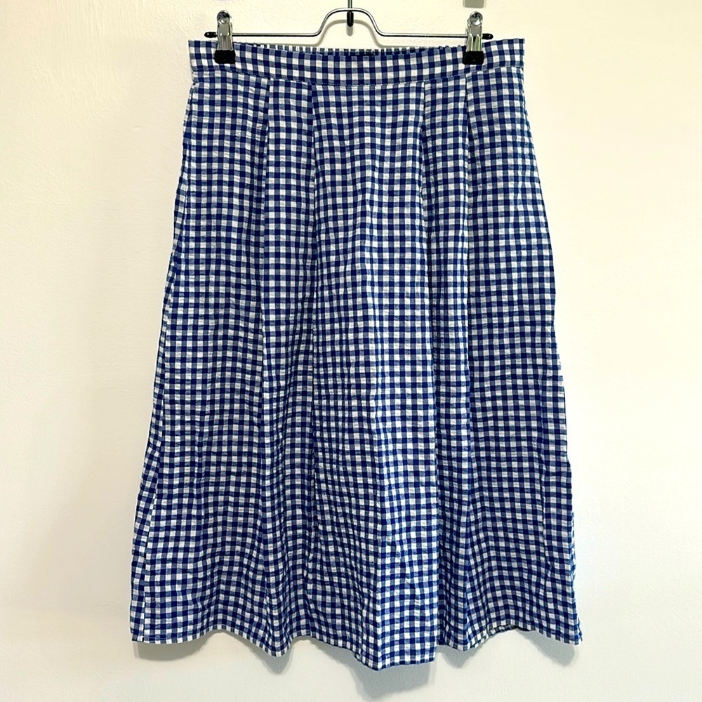 Banana Republic Blue and white plaid skirt​​